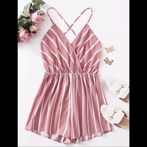 Crisscross back romper